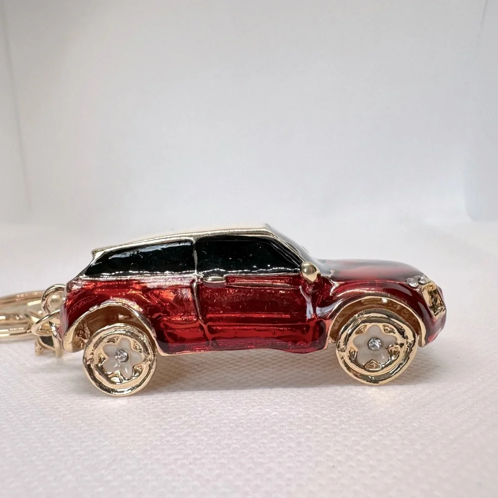 New Red Mini Cooper Car Bag charm keychain